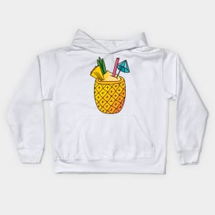 Pineapple Tropical Drink Kids Hoodie